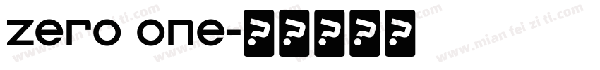 zero one字体转换